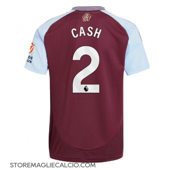 Aston Villa Matty Cash #2 Maglia Gara Casa Repliche 2024-25